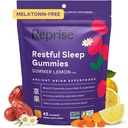 Melatonin Free Natural Sleep Aid Gummies for Adults | NO Melatonin | Herbal Jujube & Chamomile, Lemon Balm - Deep Sleep Supplement & Relaxation for zzz, 45 per Pack (45 Vegan Gummies (1 Pack))