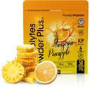 Proszek PowderWitamina Electrolytes Plus (50 Servings) Tangerine Ananas Electrolyte Proszek 0 Calorie Keto, 0 Cukier, Nie Maltodekstryna, 1000mg potasu, 120mg wapnia, 120mg magnezu, Proszek nawadniający