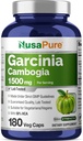 NusaPure Garcinia Cambogia 180 Veggie קפסולות 1500 מ"ג (Vegetarian, non-GMO, טבעוני)