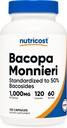 Nutricost Bacopa Monnieri 1000 mg, 120 Capsules (60 Hizmet) - Non-GMO, Gluten Free, Vegetarian Friendly Friendly Friendly