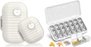 Travel Pill Organizer, 7 Day & Pill Organizer 3 Times A Day, 7 Day Pill Box - GloDeals Weekly Pill Organizer Daily Medicine Container Dispenser Case for Vitamin Fish Oil Supplement