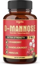 D-Mannose Capsules - 7 Herbs dengan Cranberry, Dandelion, Hibiscus dan More - Dure Impulities and Urinary Tract Health - 90 Vegan Capsules 3-Bulan Supply