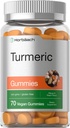 Horbäach Turmeric Gummies | 70 Count | Mango & virsikumaitse | Kurkumiin koos ingveriga | Vegan Non-GMO & Gluten Free Supplement