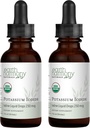 USDA Organic Potassium Iodide 250 mcg Liquid Supplement 2-Pack (1-Year Supply) - Supports The Thyroid Gland and Helps Exposure & Low Levels of Iodine - More Bioavailable Than Tablets, Pills - 1 Fl Oz