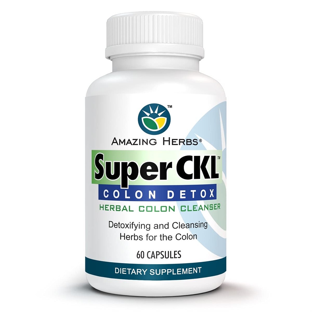 Amazing Herbs Super CKL Colon Detox - All-Natural, Herbal Colon Cleanser, Improves Digestion & Aids in the Removal of Waste - 60 Count