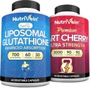Nutrivein Premium Liposomal Glutathione Ergänzung & Tart Kirsch Kapseln Bundle: High-Absorption Glutathione Liposomal Ergänzung & Tart Kirsch Extrakt Kapseln für Detox, Erholung, & Verteidigung