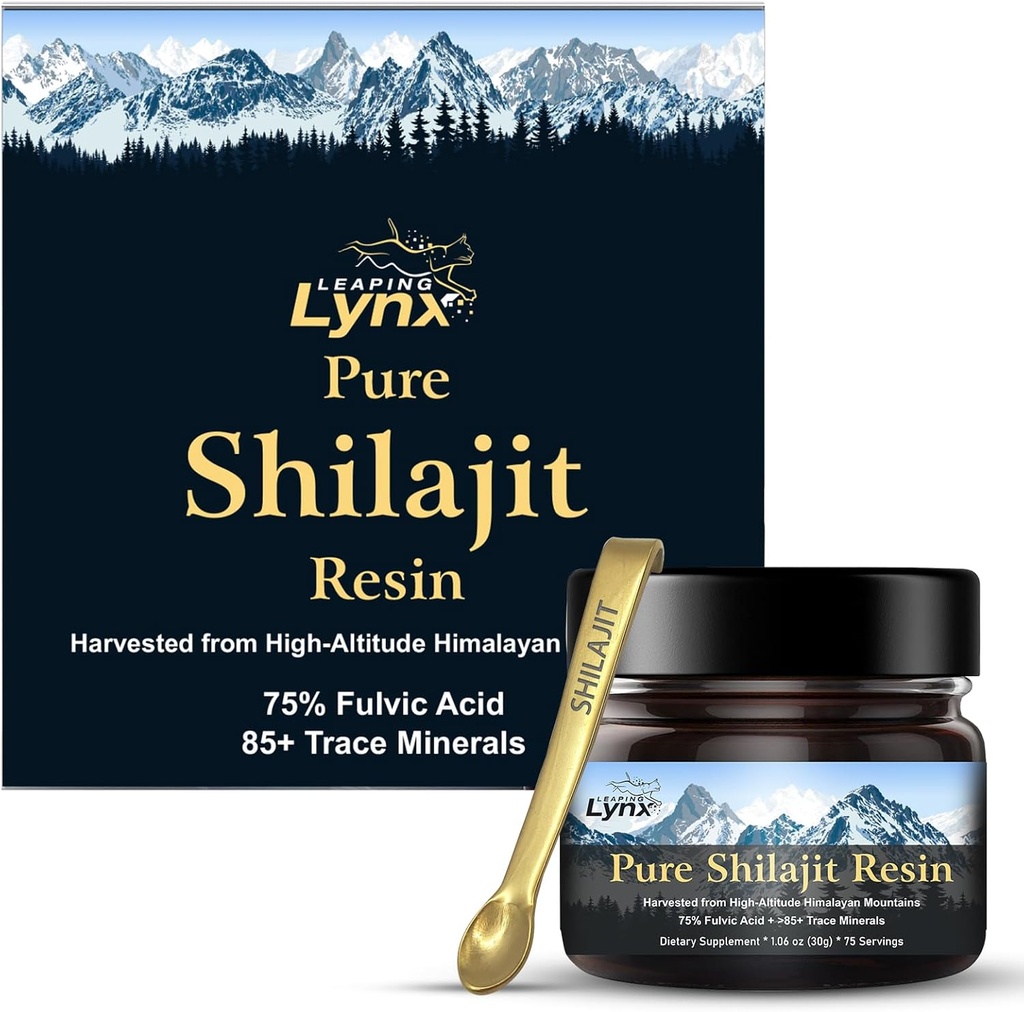 Himalayan Shilajit Resin [1 000 mg] Pure Shilajit Organic Natural  Stopové minerály