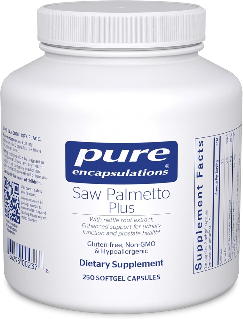 Pure Encapsulations Saw Palmetto Plus | 양립한 루트 추출으로 Urinary 기능 지원 | 250 Softgel 캡슐