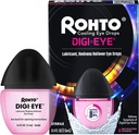 Rohto Digi-Eye Eye Eye Sye Thaiin Eye Plops, Cooling Eye Strain Resulation from Indigital Eye Srain, Long-Lating, Sooth Eye slows for Red, Low-4 plook flip Oz Plice (Pack of 2).