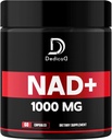 NAD 보충교재 1000 mg - 순수한 NAD 보충교재 - 에너지와 DNA 수선, 시효 방어, 뇌 기능 - 60의 캡슐