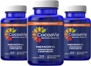 CocoaVia Memory+ Brain Supplement, 90 giorni, 750 mg Cocoa Flavanols, Memory & Brain Booster, Vegan, Plant Based, Gluten Free, 270 capsule