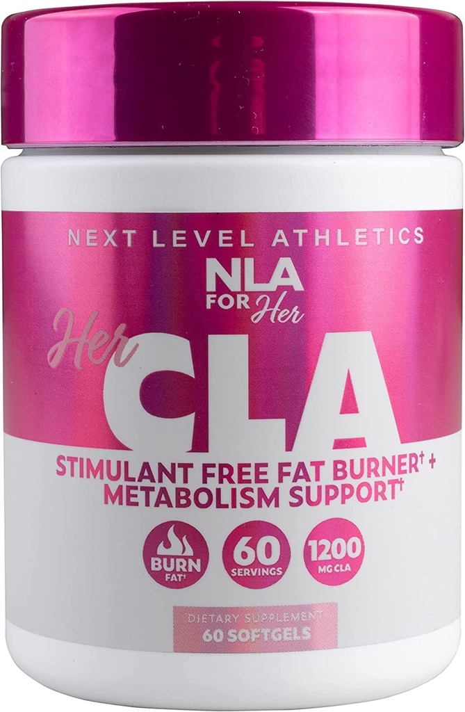 NLA for Her CLA, 1200 mg, 60 comte - No Cafeine o Strius, Aids en flames de greix, creixent metabolisme, lladres Imnege System, Augmenta la força i l'Enriment, Calorie Burn amb l'àcid Omega 6-Fatty