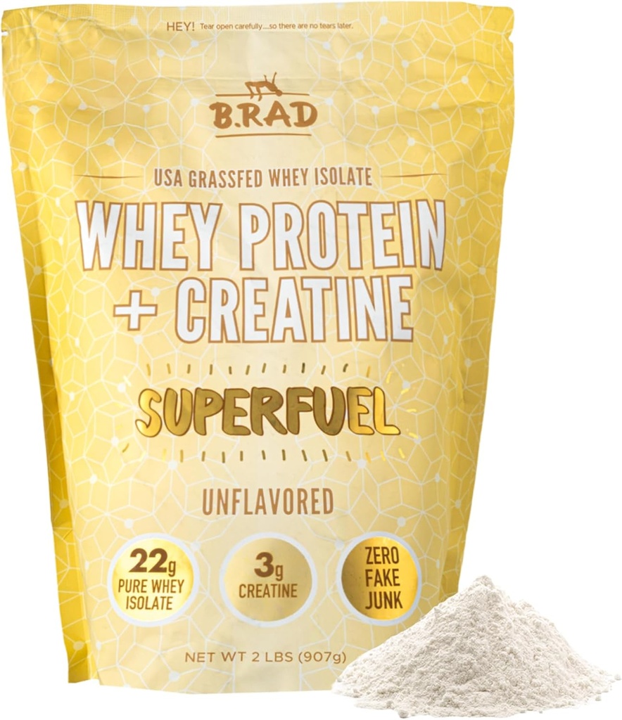 B.rad Supercombustibil - Iarba Fed Whey Proteina Izolat Boosted with Creatine 