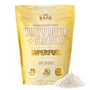 B.rad Superfuel Whey Protein Isolate with Creatine - Grass Fed USA Sourced Whey Protein Powder Unflavored - Clean Protein Powder with Creatine for Muscle Recovery & Energy - 2 lb, 32 Servings