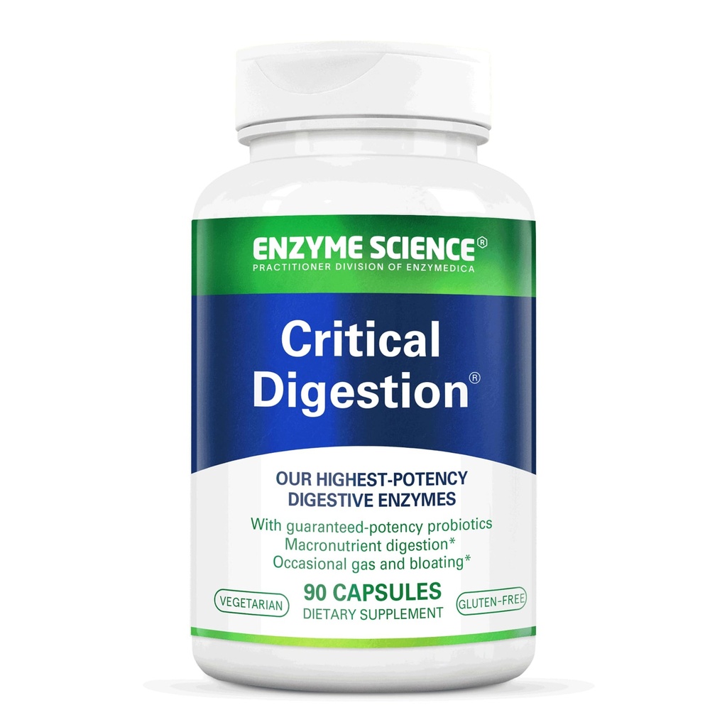 Enzyme Science Critical Digestion – Advanced Digestive Enzymes with Probiotics for Women & Men, Supports Digestion, Gut Health, Bloating & Nutrient Breakdown, 90 Capsules