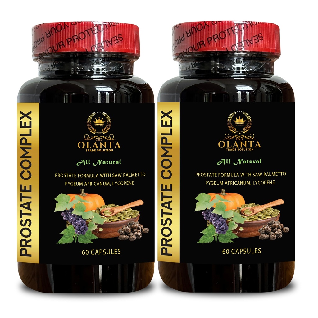 Prostate Complex All Natural - Prostate Complex Supplements for Men, Support Supplement for Men, Prostate Supreme with Saw Palmetto - 2 Bottles 120 Capsules
