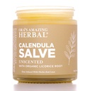 Salve Calendula, Creme Calendula, Salva Desenho, Pomada Calendula, Erva Incrível de Ora, Salve grátis de coco feito com Calendula Orgânica e Raiz de Alcaçuz, 4 onças