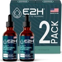 E2H Advanced Intestinal Support - Promovează Gut Health and Digestive System - Wormwood și Black Walnut Extract - Non-GMO, Vegan - (2 sticle)