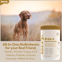 Larry 8-in-1 Multivitamin Dog | Heart, Digestion, Liver, Skin, Coat, & Joint Support for Dogs | Dog Vitamins with Vitamins, Minerals, Omegas, & Glucosamine Chondroitin | 60 Soft Chews