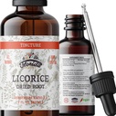 Licorice Tincurre, Organic Licorice clus (Glycycyragrabra Glabra) Dried, Herbal Supplement, Not-GMO in Cold-Prested Agenctotic Glycerin 2 oz, 670 mg