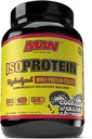 Man Sports New Flavor ISO-Protein hydrolyzed 100% אבקת חלבון טהור Whey, קובצי Cookie ו Cream, 1.42 פאונד (20 ימים אספקה)