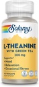 SOLARAY L-Theanine 200mg ilə Green Çay - Sağlamlı Mood, Rahatlaşdırma və Occasional stress Support - Lab iblad, Vegan, Gluten Pulsuz - 45 Xidmət, 45 VegCaps