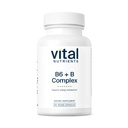 Vital Nutrients Vitamin B6 + B Complex - Vegan Methylated B Vitamins for Energy, Metabolism, Heart Health* - High-Potency Vitamin B6 for Menstrual Discomfort * - Gluten, Dairy, Soy Free - 60 Capsules