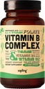 Sapling Vegan Vitamin B Complex - Celá směs potravin s esenciálními B vitaminy B1, B2, B3, B5, B6, B7, Folát, B12-60 Caps