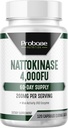 Probase Nutrition Nattokinase Supplement 4000 FU Servings, 120 Kapsułki (derived from Japanese Natto) Enzymy systemowe dla układu krążenia i wsparcia krążenia