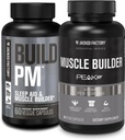Jacked Factory Build PM Night Time Muscle Builder & Sleep Aid (60 cápsulas) & Essentials Muscle Builder - Daily Strength Builder para homens com pico ATP (30 cápsulas)