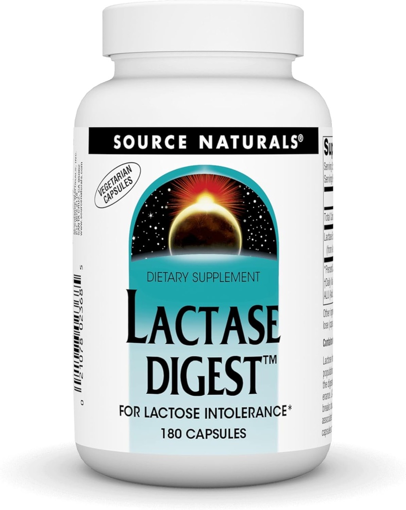 Sursa Naturals Lactase Digest, for Lactoză Intolerance* - 180 Capsule