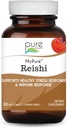 ESSENCE LABS MyPure Reishi Organic Mushrooms - 100% Real Mushroom Extract for Immune Support, Stress Relief, Build Energy (30 קפסולות)