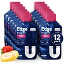 UCAN Edge Energy Gel Shots, Strawberry Banana (12, 2 Ounce Pakets) pre beh, školenia, cvičenia, Fitness, Cyklistika, Crossfit 