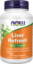 NOW Foods Supplements, Liver FreshTM med Melke Thistle Extract og unik Herb-Enzyme blanding, 90 Veg Kapsler