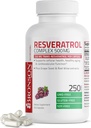 Bronson Resveratrol 500 Complex Standardized Trans-Resveratrol + Grapse Seed & Red Wine Extract, 250 капсули