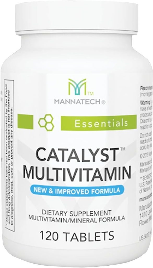 Mannatech Catalyst Multivitaminų 120 tablečių, maksimizuoti savo multivitaminų. Suteikia antioksidantai Vitaminas A, Vitaminas C, ir vitaminas E, Dabar su Ashwagandha remti jums fiziškai ir emociškai