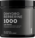 Dihydroberberine dodatek - Ultra vysoká potence 1,000mg Formule s GlucoVantage, 10: 1 Ceylon Skořice & 50: 1 Mléko Thistle - Third-Party Lab Tested