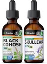 BIO KRAUTER Črna Cohosh Tincture 2 Fl. Oz. & Skullcap Tincture 2 Fl. Oz.