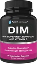 Pure DIM Supplement 250mg Diindolilmetano Plus BioPerine e Dong Quai - Apoio ao equilíbrio hormonal para mulheres e homens, menopausa e suporte estrogênico - 90 Cápsulas vegetarianas