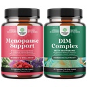 Bundle of Total Menopause Supplement - Hot Flashes Relief - Dong Quai Vitex Chaste Berry and Black Cohosh and Pure DIM with Bioperine - Diindolylmethane Testosterone Complex with Broccoli Florets