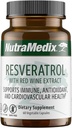 NutraMedix Resveratrol Kapsülləri - Red Wine Ekstraktından Bio maye Antioksit əlavəsi + Grape Skins - 200mg İmmune və Cardiovasculara əlavə (60 Kapsül)