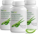 AloeCure Organic Aloe Vera Capsules, 160,000mg Inner Aloe Leaf Equivalent per Serving, Support Gut, Digestive, " Immune Health, Helps Maintaind Balanced Stomach Acidity, Aloin Free, 30Caps x 3Btl