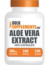 BulkSupplements.com Aloe Vera Capsules - Aloe Vera Extract, Aloe Vera Supplement - Herbal Supplement, Gluten Free, 1 Capsule per Serving, 240 Veg Capsules (Pack of 1)