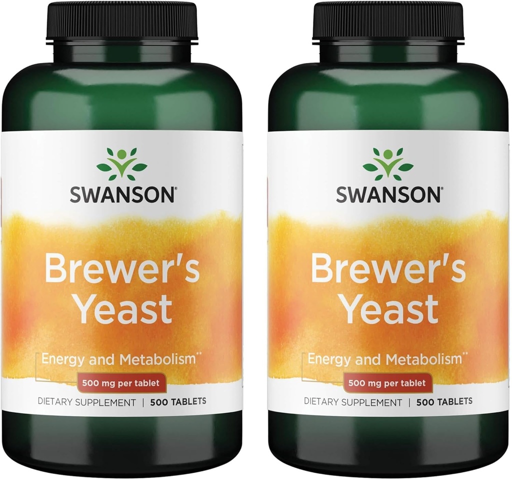 Swanson Brewer's Yeast - B Complex Vitamin Formula (500mg, 500 tabletas)