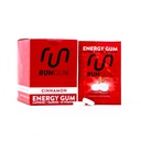 RUN GUM Cinnamon Energy Gum 50mg Caffeine Taurine & B-Vitamins Per Piece, 24 Pieces (Pack of 12), 2 Pieces = 1 Coffee eller Energy Drink, Sugar Free, Zero Calorie
