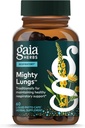 Gaia Herbs mighty Lungs - Lung Support supplement to Assistance Maintain Overall Lung ' Respiratory Health* - With Mullein, Plantain, Schisandra ' Elecampane - 60 Vegan Liquid Phyto-Capsules (30-Day Supply)