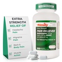 TIME-Cap Labs Extra Strength Acetaminophen 250mg, Aspirin 250mg & Caffeine 65mg Caplets - Triple Action Pain Reliever for Migraines & Headache Relief, Muscle Aches & Body Pain (300 Count)