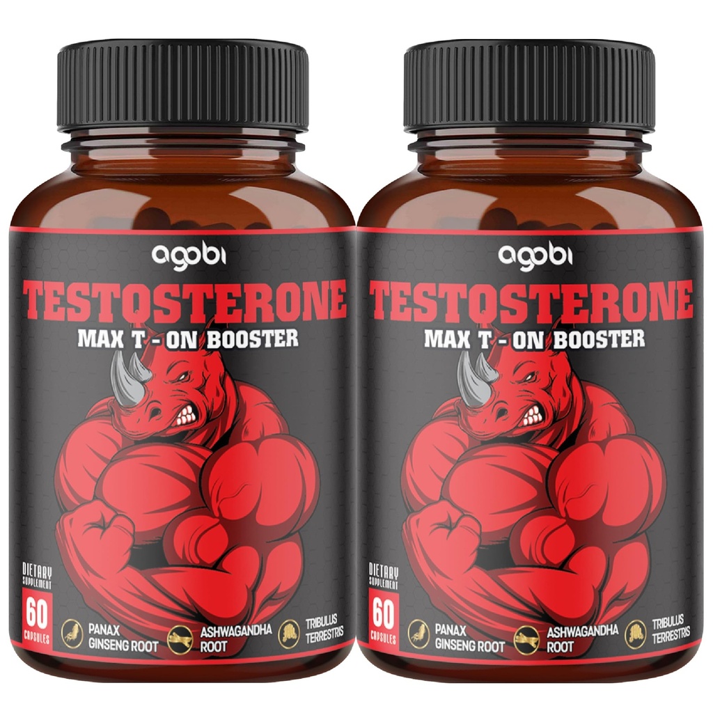 2 Packs 60 Capsules - 11 Herbs Combined with Ginseng, Ashwagandha, Tribulus & More.