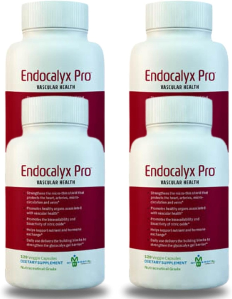 Endocalyx Pro Supplement - Endothelial Glycocalyx Support 120 Capsules - Vascular & Microcirculation Health - Klinik-Studied - Patented - Nitric oksigen funksiyaları