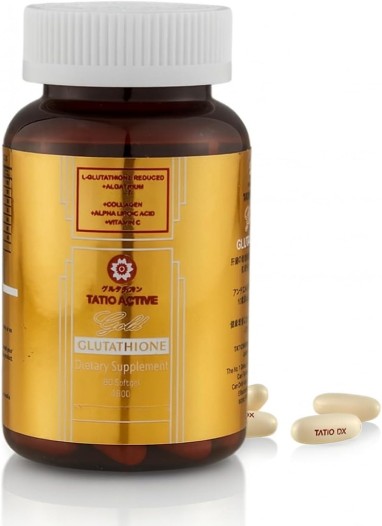 Made in Japan Advanced Gold Glutatione 1800mg with Colagen, Stem Cell, ALA & Vitamina C 